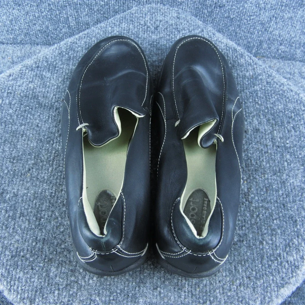 Liz Sport Remix‎ Women Loafer Shoes Black Leather Slip On Size 9.5 Medium